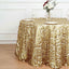 Sequin 120" Round Tablecloth Champagne - Seamless Big Payette Table Cover - Linen Luxes