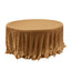 Sequin 120" Round Tablecloth Gold - Seamless Glittering Design for Sophisticated Events - Linen Luxes
