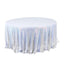 Sequin 120" Round Tablecloth Iridescent Blue - Seamless Glittering Table Cover