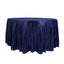 Sequin 120" Round Tablecloth Navy Blue - Seamless Glittering Table Cover - Linen Luxes