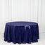 Sequin 120" Round Tablecloth Navy Blue - Seamless Glittering Table Cover - Linen Luxes