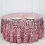 Sequin 120" Round Tablecloth Pink - Seamless Big Payette Table Cover - Linen Luxes