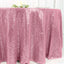 Sequin 120" Round Tablecloth Pink - Seamless Glittering Table Cover - Linen Luxes