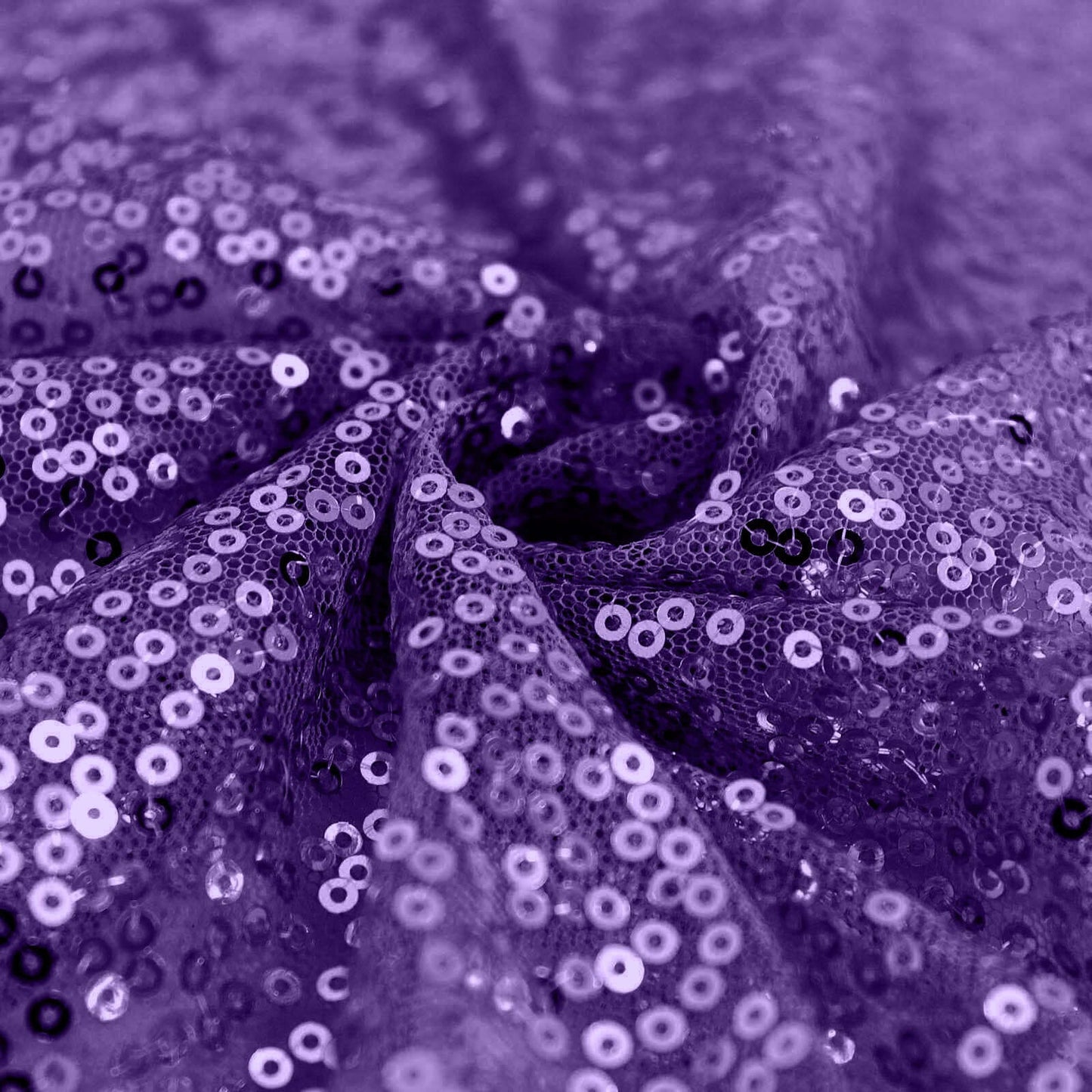Sequin 120" Round Tablecloth Purple - Seamless Glittering Table Cover - Linen Luxes