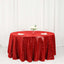 Sequin 120" Round Tablecloth Red - Seamless Glittering Table Cover - Linen Luxes