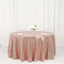 Sequin 120" Round Tablecloth Rose Gold - Seamless Glittering Table Cover - Linen Luxes