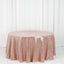 Sequin 120" Round Tablecloth Rose Gold - Seamless Glittering Table Cover - Linen Luxes