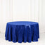 Sequin 120" Round Tablecloth Royal Blue - Seamless Glittering Table Cover - Linen Luxes