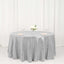 Sequin 120" Round Tablecloth Silver - Seamless Glittering Table Cover - Linen Luxes