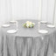Sequin 120" Round Tablecloth Silver - Seamless Glittering Table Cover - Linen Luxes