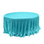 Sequin 120" Round Tablecloth Turquoise - Seamless Glittering Table Cover - Linen Luxes