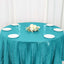 Sequin 120" Round Tablecloth Turquoise - Seamless Glittering Table Cover - Linen Luxes