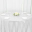 Sequin 120" Round Tablecloth White - Seamless Glittering Design for Sophisticated Events - Linen Luxes