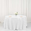 Sequin 120" Round Tablecloth White - Seamless Glittering Design for Sophisticated Events - Linen Luxes