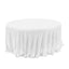 Sequin 120" Round Tablecloth White - Seamless Glittering Design for Sophisticated Events - Linen Luxes