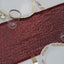 Sequin 12"x108" Table Runner Burgundy - Glittering Design - Linen Luxes
