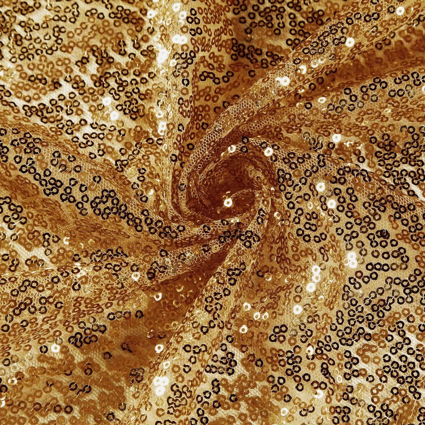 Sequin 12"x108" Table Runner Gold - Glittering Design for Stylish Celebrations - Linen Luxes