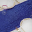 Sequin 12"x108" Table Runner Navy Blue - Glittering Design - Linen Luxes