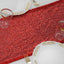 Sequin 12"x108" Table Runner Red - Glittering Design - Linen Luxes
