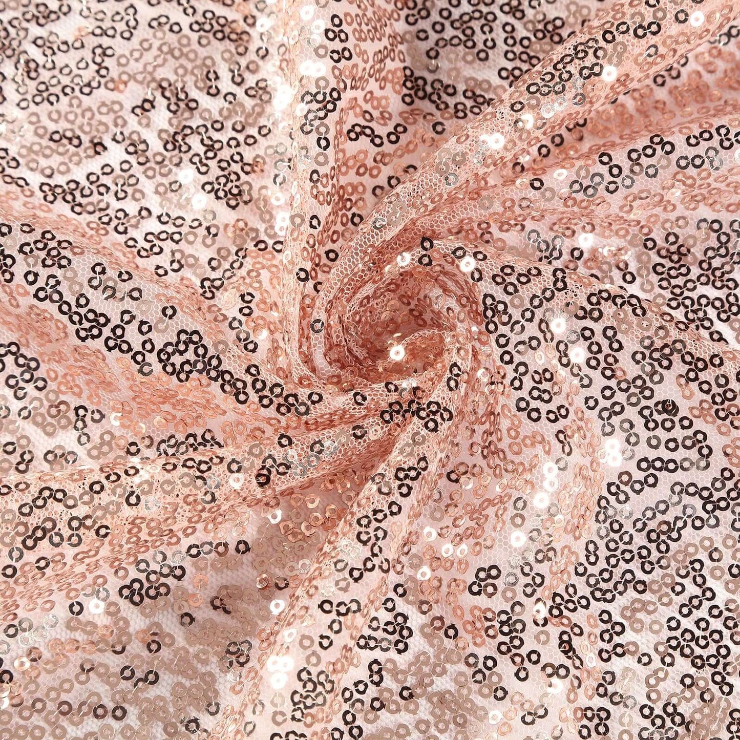 Sequin 12"x108" Table Runner Rose Gold - Glittering Design - Linen Luxes