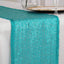 Sequin 12"x108" Table Runner Turquoise - Glittering Design - Linen Luxes