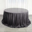 Sequin 132" Round Tablecloth Black - Seamless Dazzling Table Cover - Linen Luxes