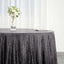 Sequin 132" Round Tablecloth Black - Seamless Dazzling Table Cover - Linen Luxes