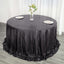Sequin 132" Round Tablecloth Black - Seamless Dazzling Table Cover - Linen Luxes