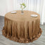 Sequin 132" Round Tablecloth Gold - Seamless Dazzling Design for Refined Events - Linen Luxes