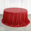 Sequin 132" Round Tablecloth Red - Seamless Dazzling Table Cover - Linen Luxes