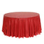 Sequin 132" Round Tablecloth Red - Seamless Dazzling Table Cover - Linen Luxes