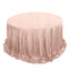 Sequin 132" Round Tablecloth Rose Gold - Seamless Dazzling Table Cover - Linen Luxes