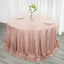 Sequin 132" Round Tablecloth Rose Gold - Seamless Dazzling Table Cover - Linen Luxes