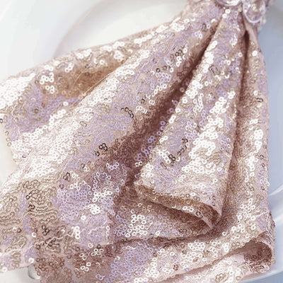 Sequin 20"x20" Napkin Blush - Shimmering Dinner Napkin - Linen Luxes