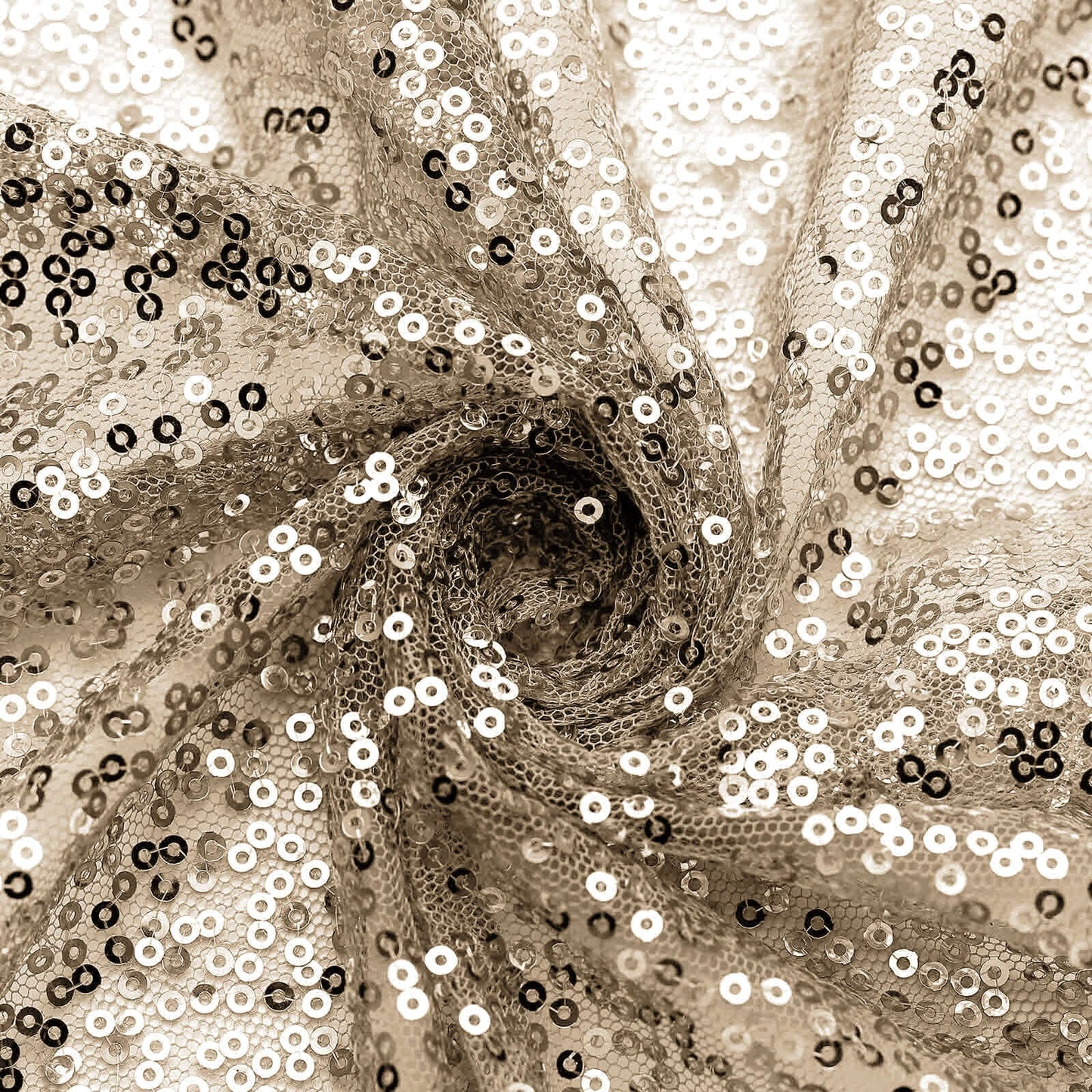 Sequin 20"x20" Napkin Champagne - Shimmering Dinner Napkin - Linen Luxes