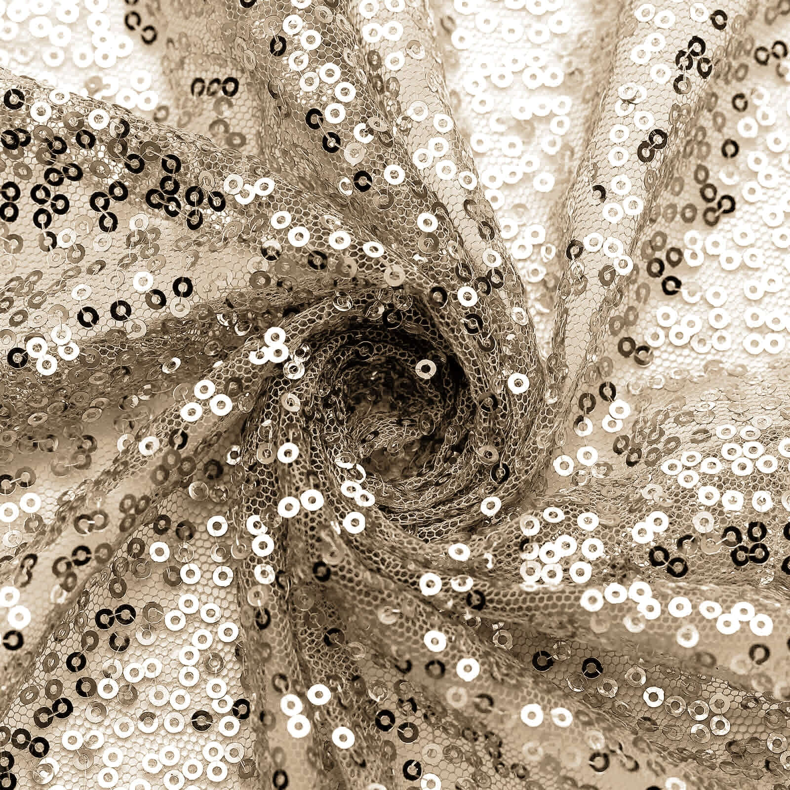 Sequin 20"x20" Napkin Champagne - Shimmering Dinner Napkin - Linen Luxes