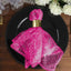 Sequin 20"x20" Napkin Fuchsia - Shimmering Dinner Napkin - Linen Luxes