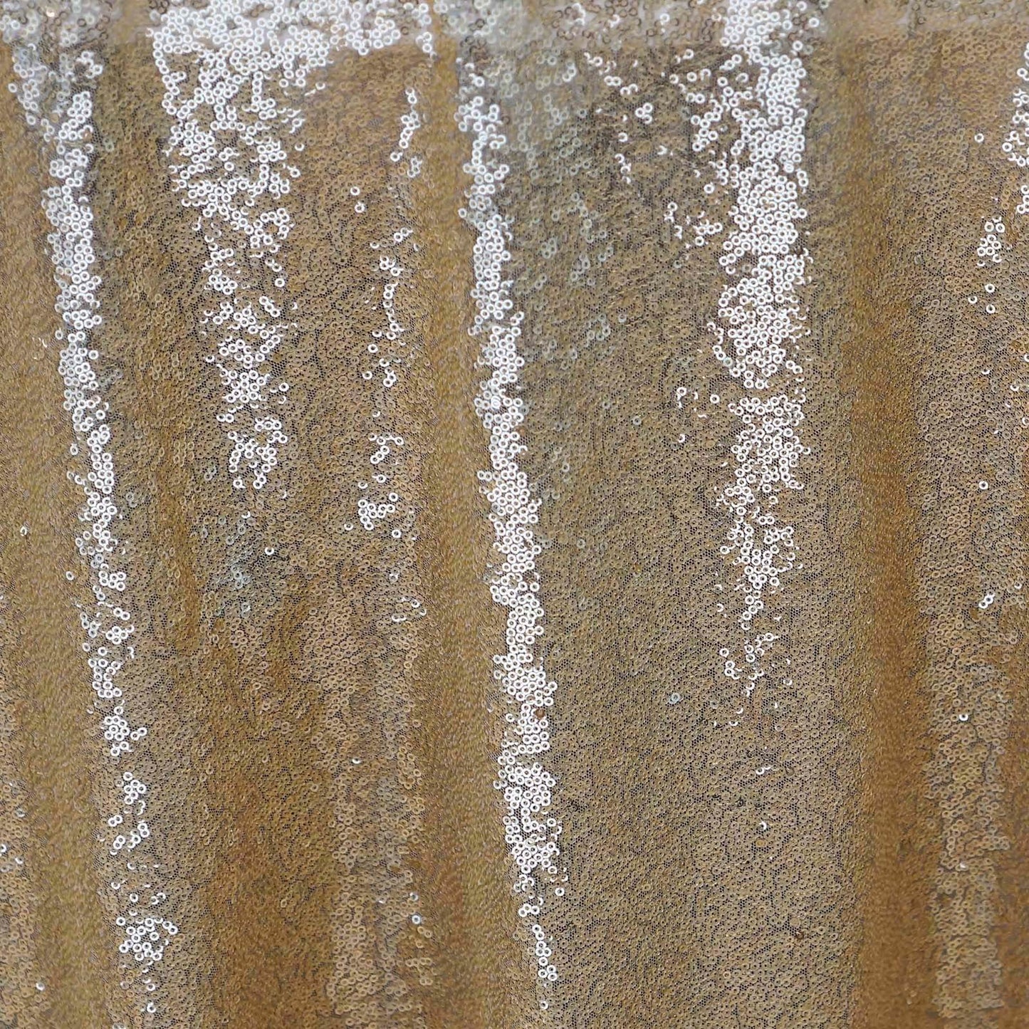 Sequin 60"x126" Rectangle Tablecloth Champagne - Glittering Finish Table Cover - Linen Luxes