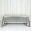 Sequin 60"x126" Rectangle Tablecloth Silver - Glittering Finish Table Cover - Linen Luxes