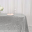 Sequin 60"x126" Rectangle Tablecloth Silver - Glittering Finish Table Cover - Linen Luxes