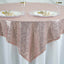 Sequin 60"x60" Table Overlay Square Tablecloth Blush - Luxe Wedding Table Topper - Linen Luxes