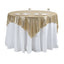 Sequin 60"x60" Table Overlay Square Tablecloth Champagne - Luxe Wedding Table Topper - Linen Luxes