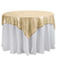 Sequin 60"x60" Table Overlay Square Tablecloth Champagne - Luxe Wedding Table Topper - Linen Luxes