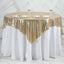 Sequin 60"x60" Table Overlay Square Tablecloth Champagne - Luxe Wedding Table Topper - Linen Luxes