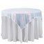 Sequin 60"x60" Table Overlay Square Tablecloth  Iridescent Blue - Luxe Wedding Table Topper