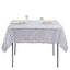 Sequin 60"x60" Table Overlay Square Tablecloth Silver - Luxe Wedding Table Topper - Linen Luxes