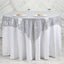 Sequin 60"x60" Table Overlay Square Tablecloth Silver - Luxe Wedding Table Topper - Linen Luxes