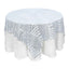 Sequin 72" Table Overlay Square Tablecloth Silver - Diamond Glitz Table Cover