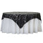 Sequin 72"x72" Table Overlay Square Tablecloth Black - Big Payette Table Cover - Linen Luxes