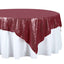 Sequin 72"x72" Table Overlay Square Tablecloth Burgundy - Sparkly Table Cover - Linen Luxes